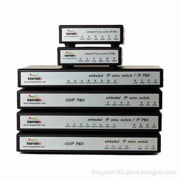 Free Phone System VoIP PBX, 4-port IP PBX with Password Protection for Conference Room